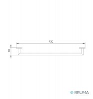 MEDIDAS TOALLERO BARRA 450mm MARIS BRUMA